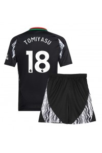 Fotbalové Dres Arsenal Takehiro Tomiyasu #18 Dětské Venkovní Oblečení 2024-25 Krátký Rukáv (+ trenýrky)